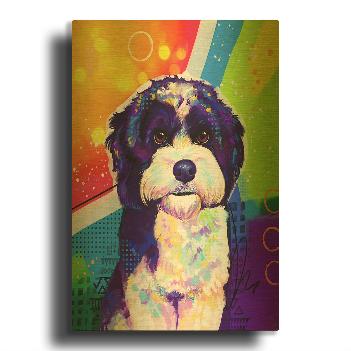 'Pop Art Havanese' By Furbaby Affiliates Gold Metal Wall Art
