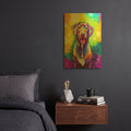 'Pop Art Labrador Retriever' By Furbaby Affiliates Gold Metal Wall Art