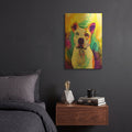 'Pop Art Pit Bull 3' By Furbaby Affiliates Gold Metal Wall Art