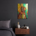 'Pop Art Pit Bull 5' By Furbaby Affiliates Gold Metal Wall Art