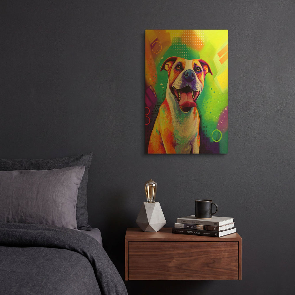 'Pop Art Pit Bull' By Furbaby Affiliates Gold Metal Wall Art