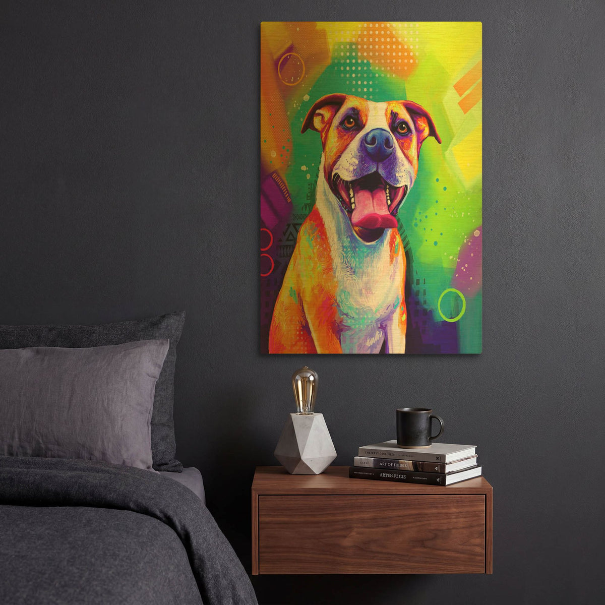 'Pop Art Pit Bull' By Furbaby Affiliates Gold Metal Wall Art