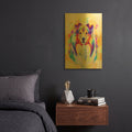 'Pop Art Shetland Sheepdog' By Furbaby Affiliates Gold Metal Wall Art