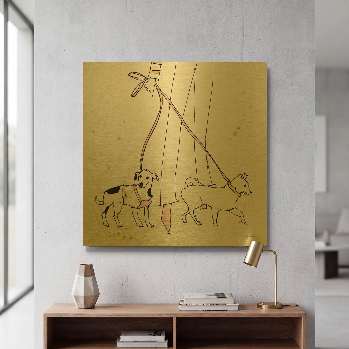 'Fashion Feet III' By Anne Tavoletti Gold Metal Wall Art