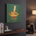 'Pane Chef in Color' By Anne Tavoletti Gold Metal Wall Art