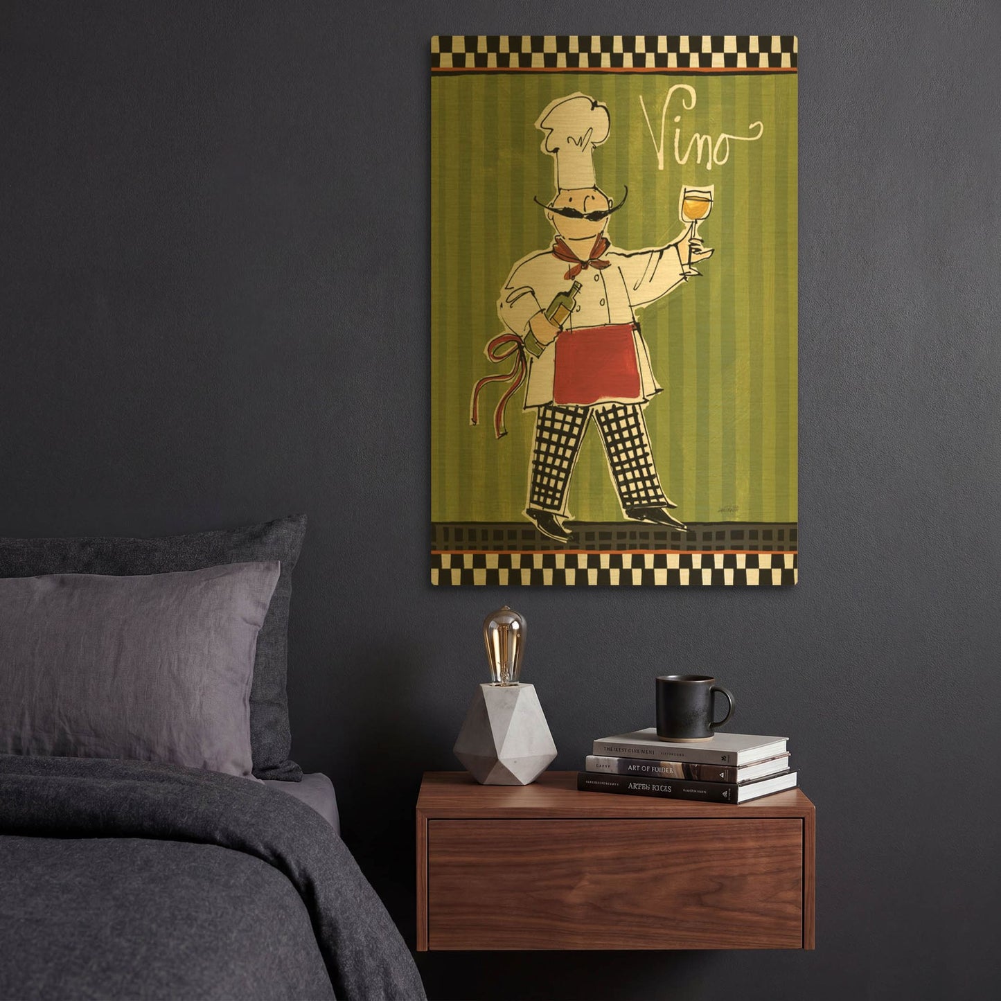 'Chefs on the Go IV' By Anne Tavoletti Gold Metal Wall Art