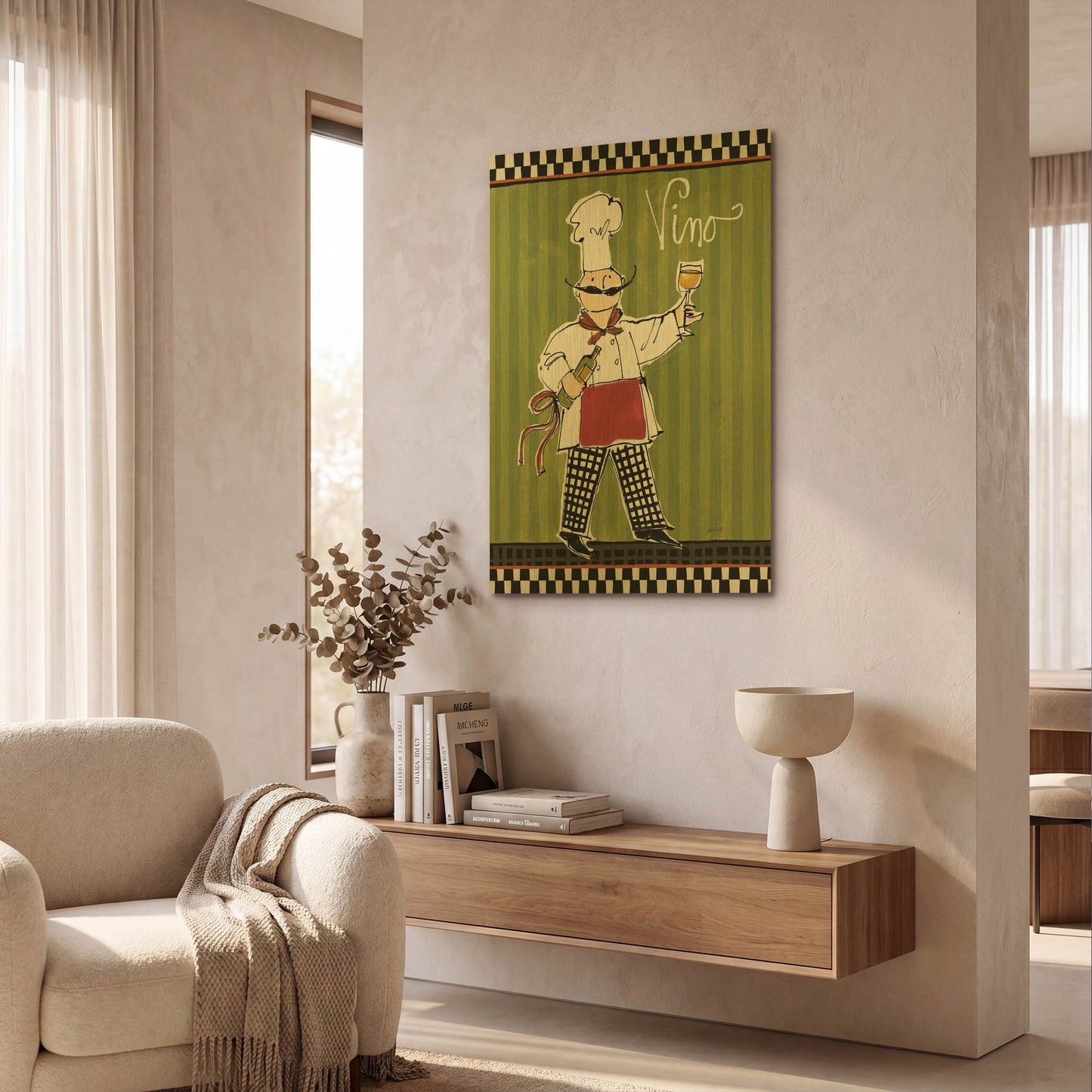 'Chefs on the Go IV' By Anne Tavoletti Gold Metal Wall Art
