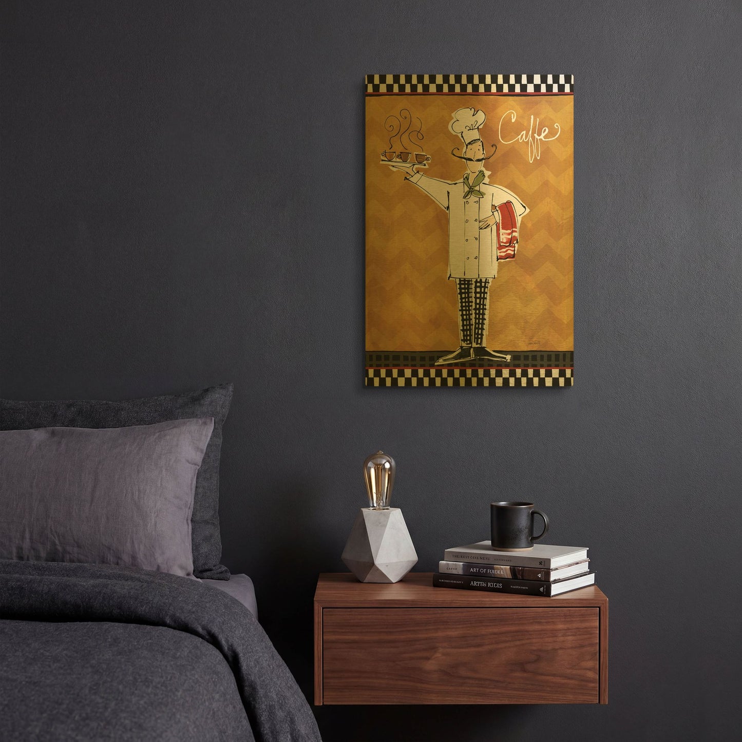 'Chefs on the Go II' By Anne Tavoletti Gold Metal Wall Art