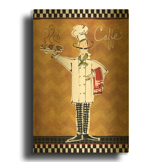 'Chefs on the Go II' By Anne Tavoletti Gold Metal Wall Art