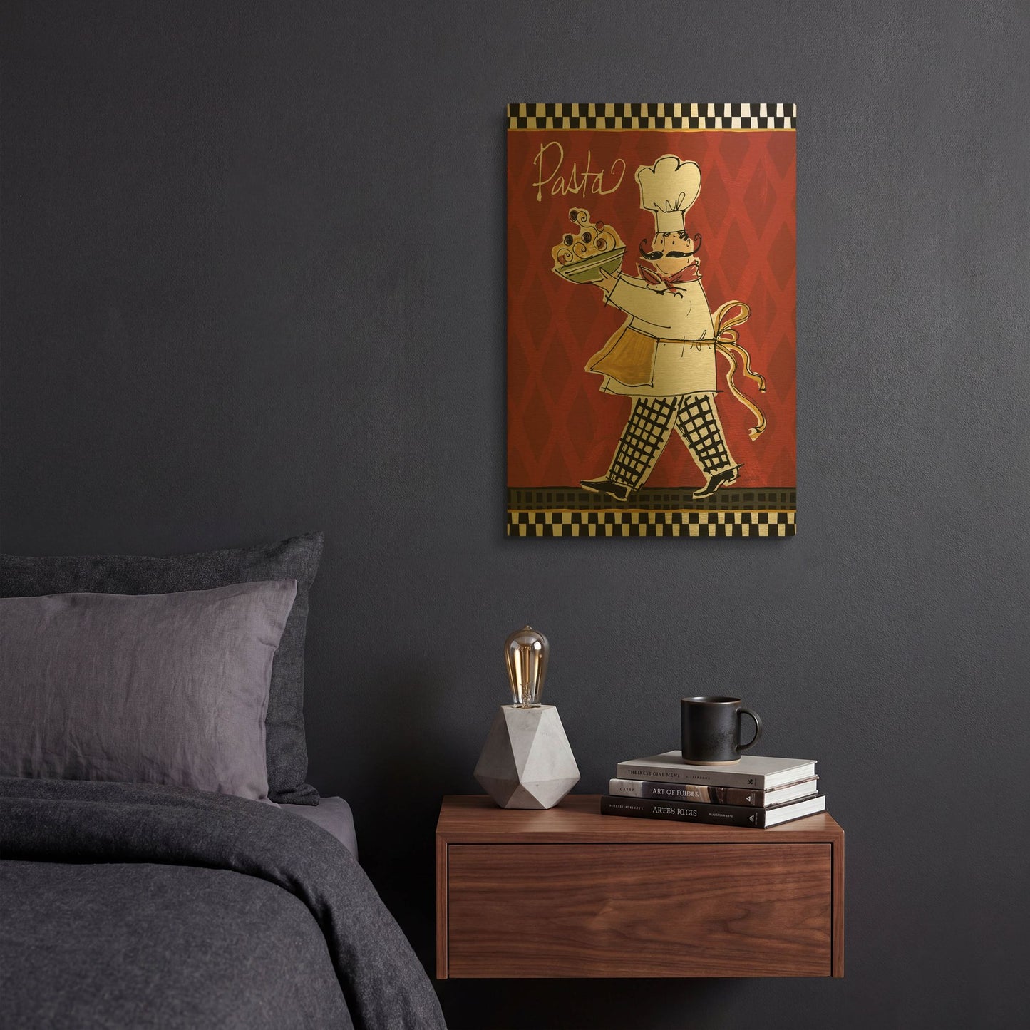 'Chefs on the Go I' By Anne Tavoletti Gold Metal Wall Art