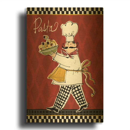 'Chefs on the Go I' By Anne Tavoletti Gold Metal Wall Art