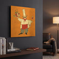 'Vino Chef in Color' By Anne Tavoletti Gold Metal Wall Art