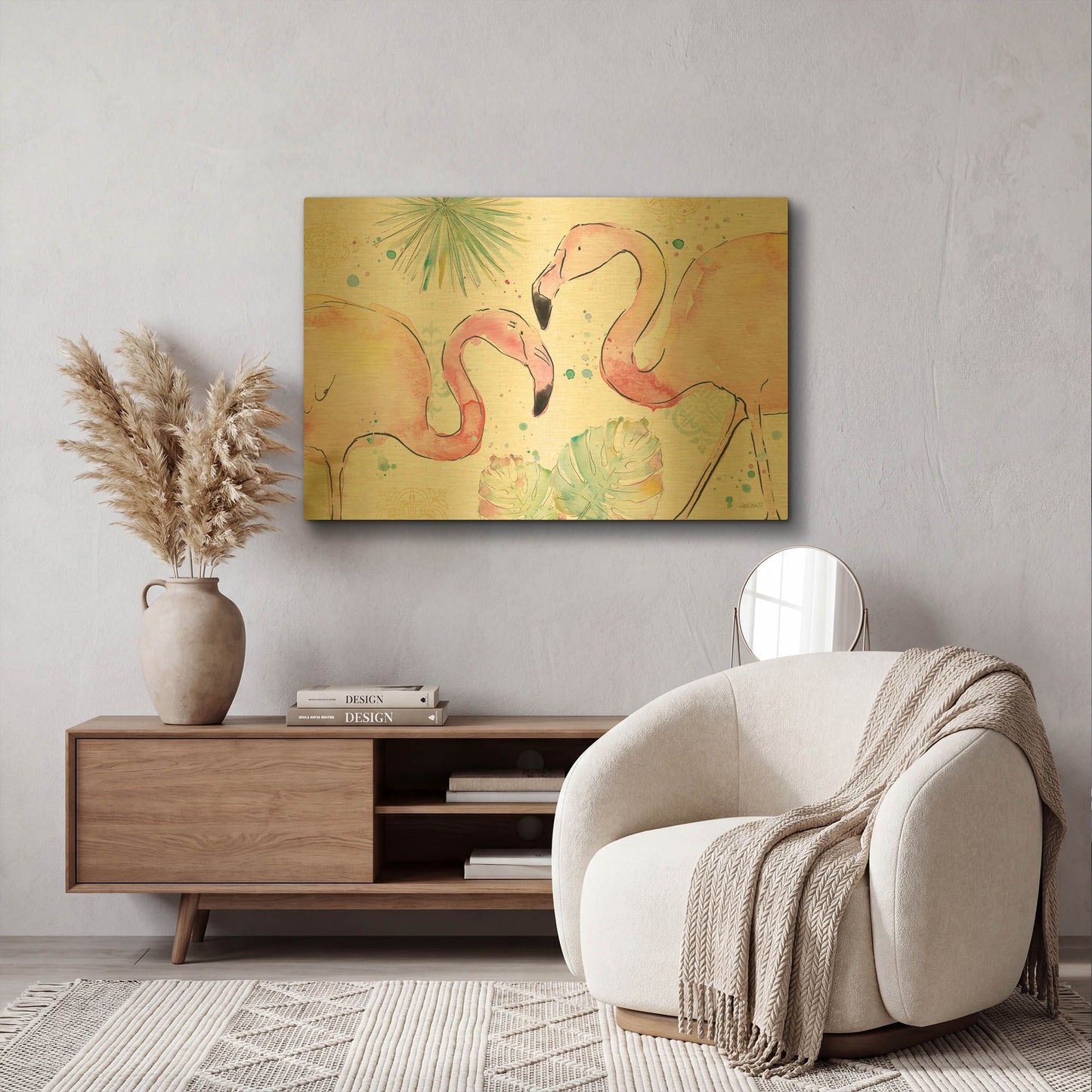 'Palm Passion I' By Anne Tavoletti Gold Metal Wall Art