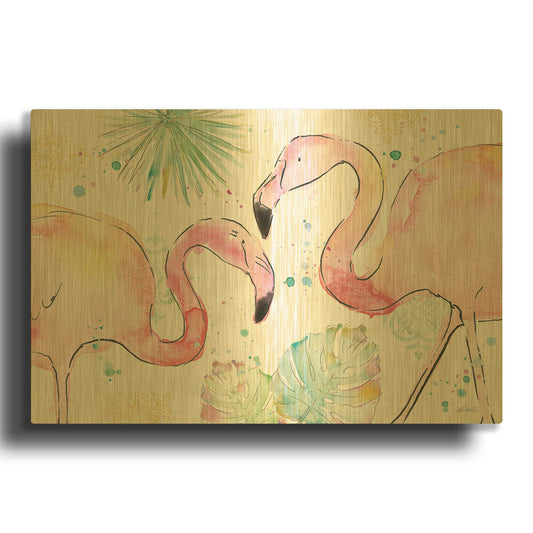 'Palm Passion I' By Anne Tavoletti Gold Metal Wall Art