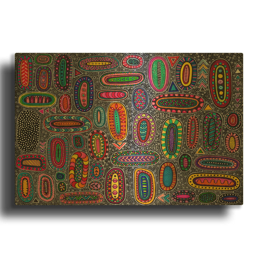 'Microscopic' By Hello Angel Gold Metal Wall Art