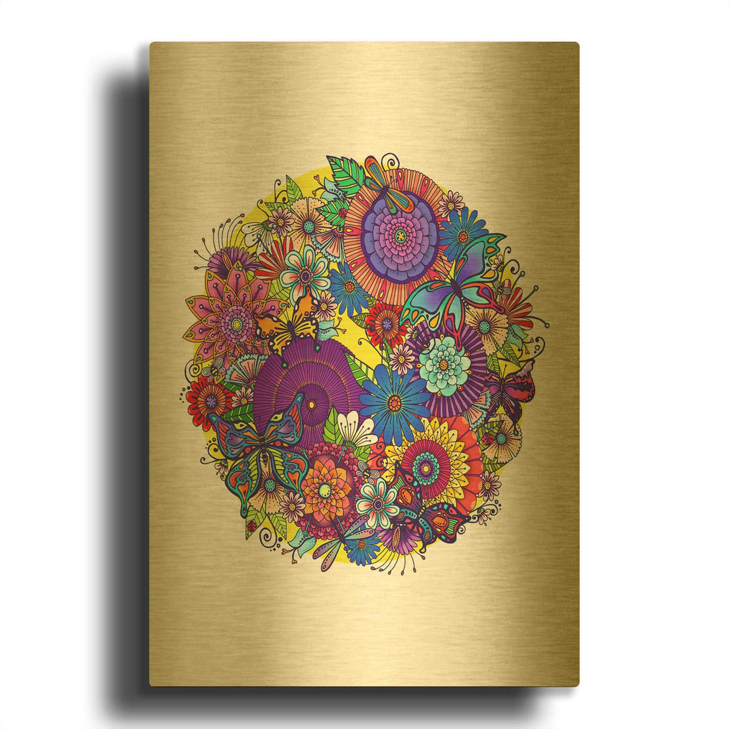 'Butterfly Garden' By Hello Angel Gold Metal Wall Art
