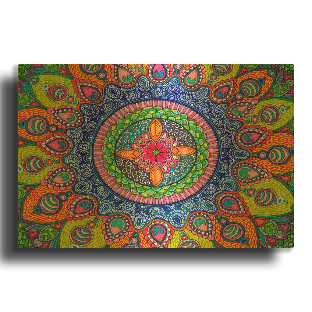 'Mardi Gras Mandala' By Hello Angel Gold Metal Wall Art