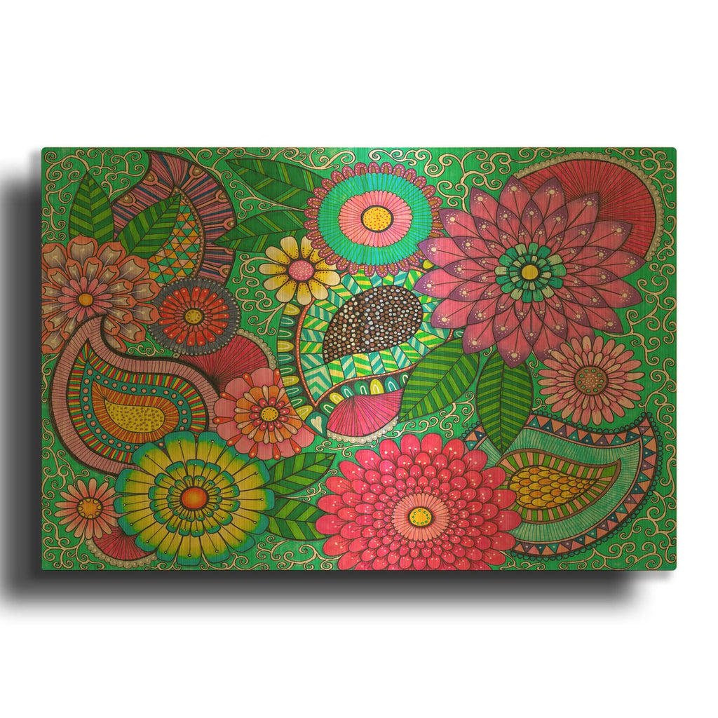 'Paisley Garden' By Hello Angel Gold Metal Wall Art