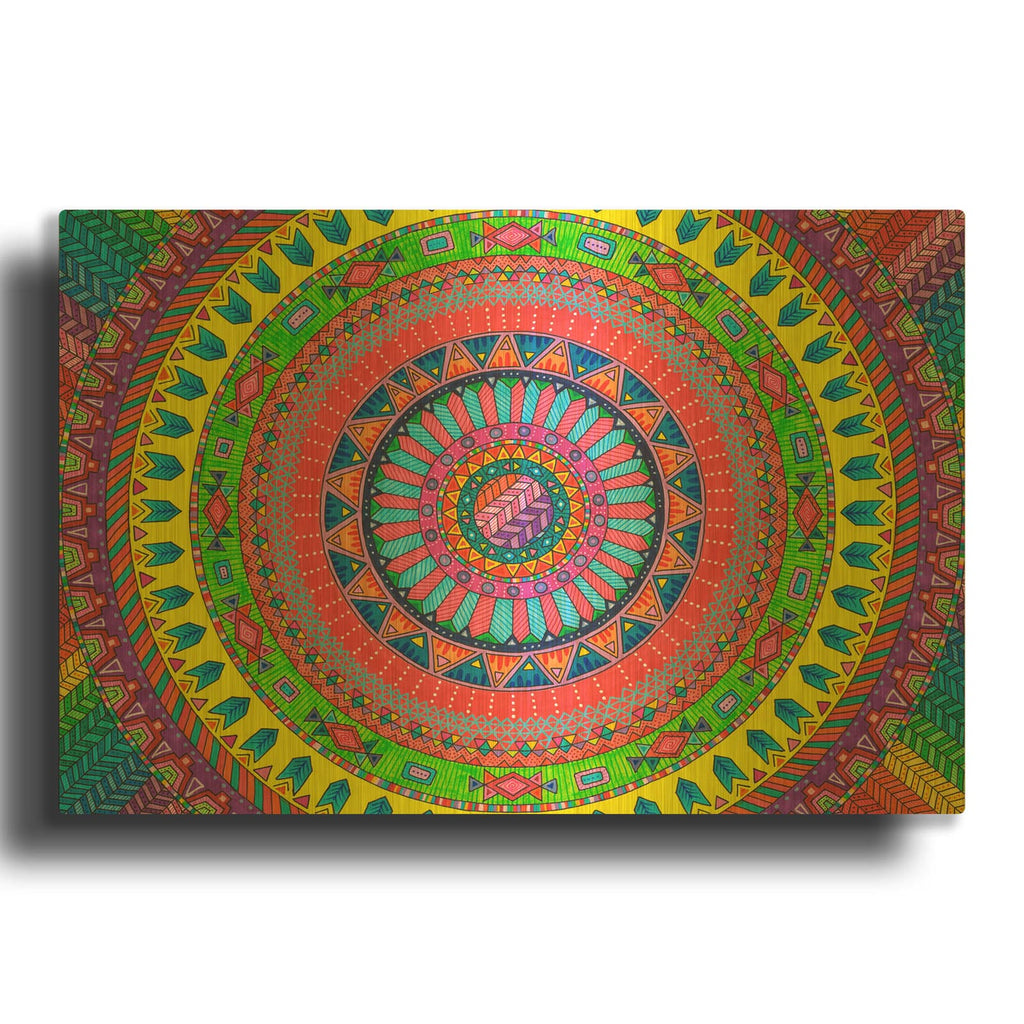 'Aztec Rainbow' By Hello Angel Gold Metal Wall Art