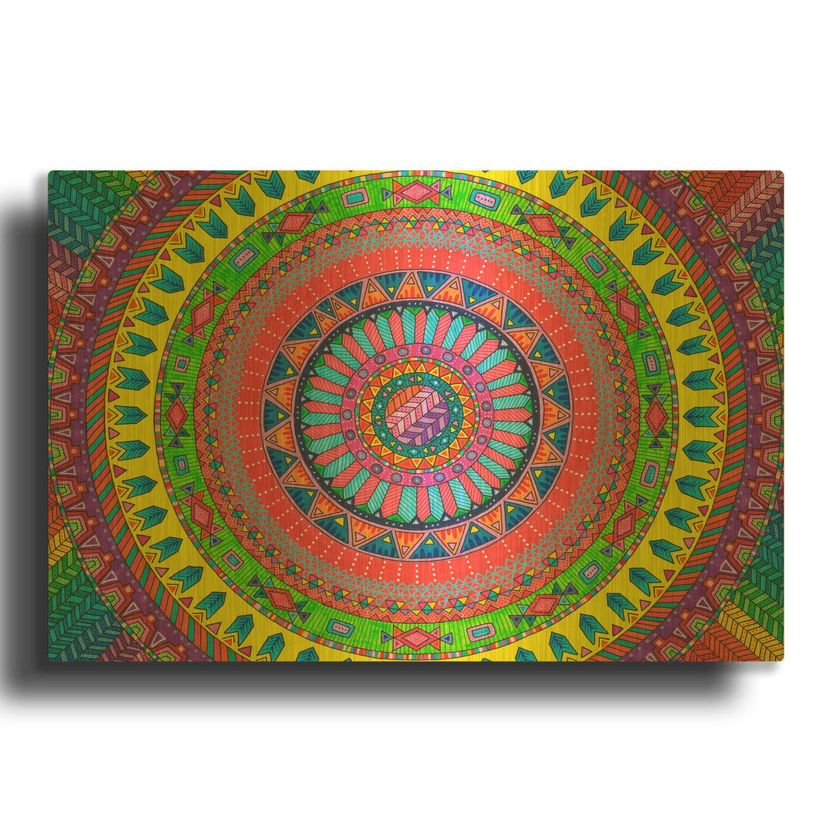 'Aztec Rainbow' By Hello Angel Gold Metal Wall Art