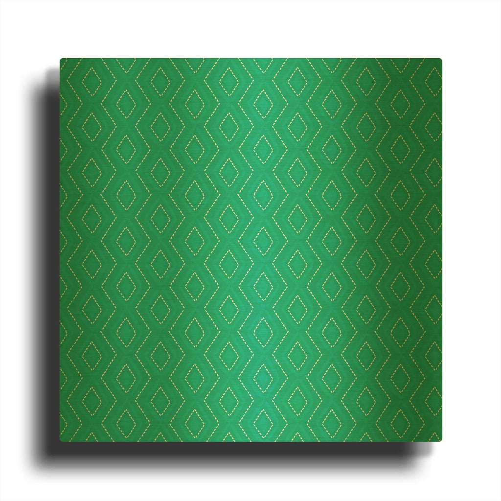 'Teal Diamonds' By Hello Angel Gold Metal Wall Art