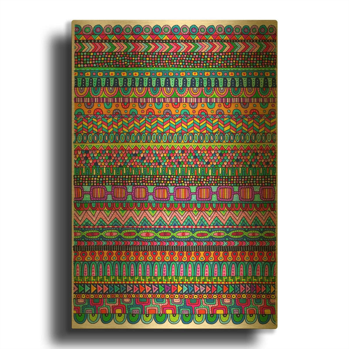 'Oaxaca Mat' By Hello Angel Gold Metal Wall Art