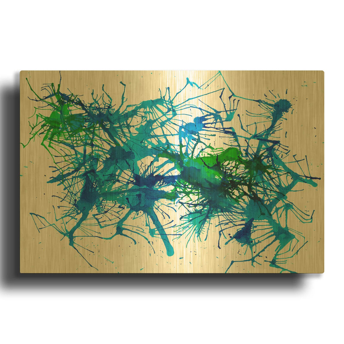 'Splatters 1' By Hello Angel Gold Metal Wall Art