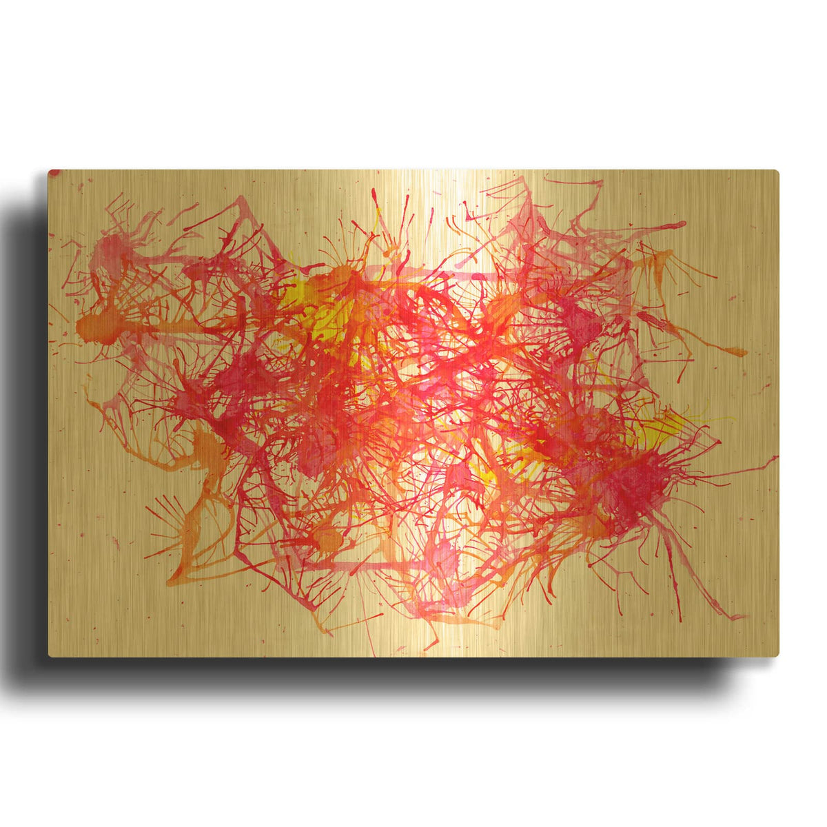 'Splatters 2' By Hello Angel Gold Metal Wall Art