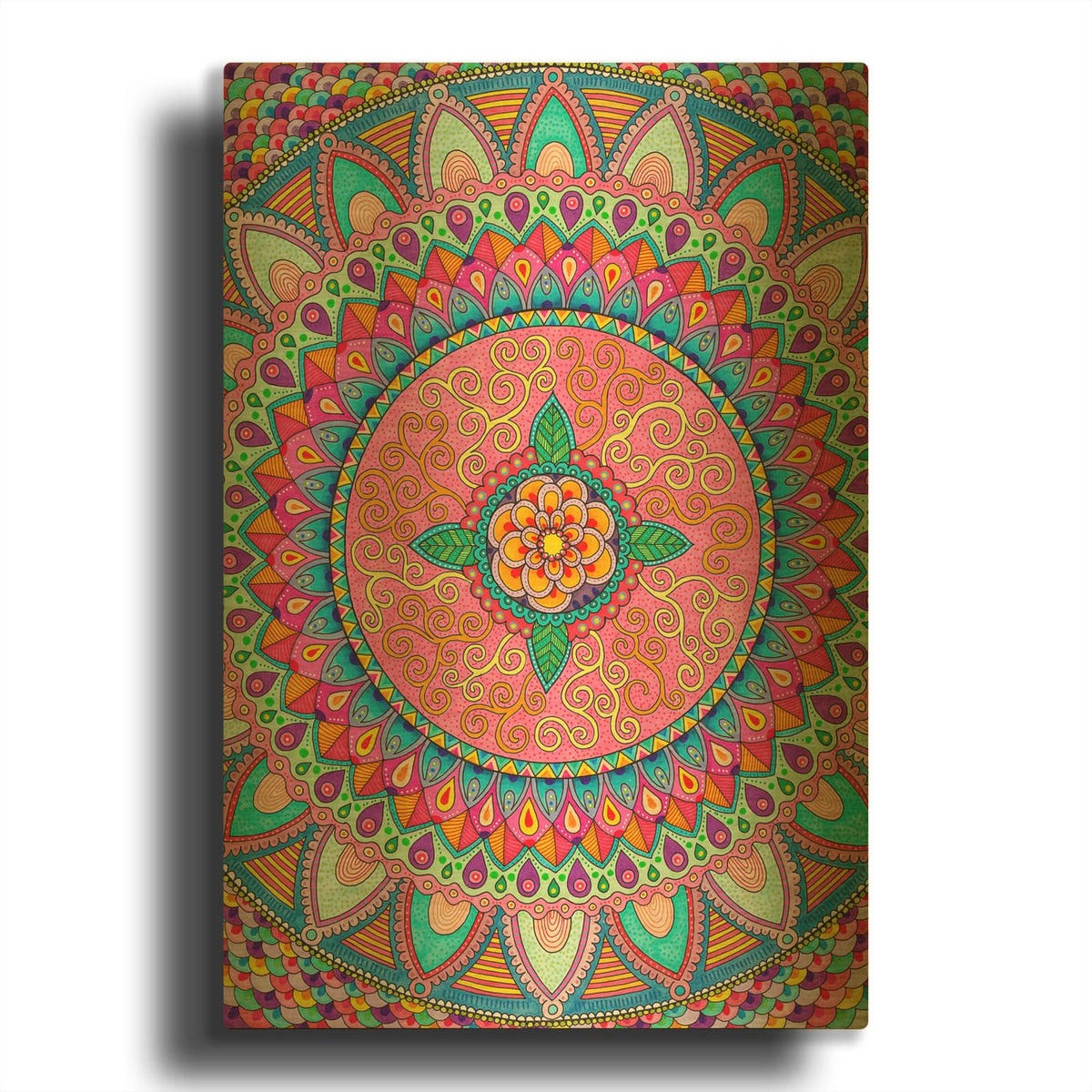 'Petals Mandala' By Hello Angel Gold Metal Wall Art