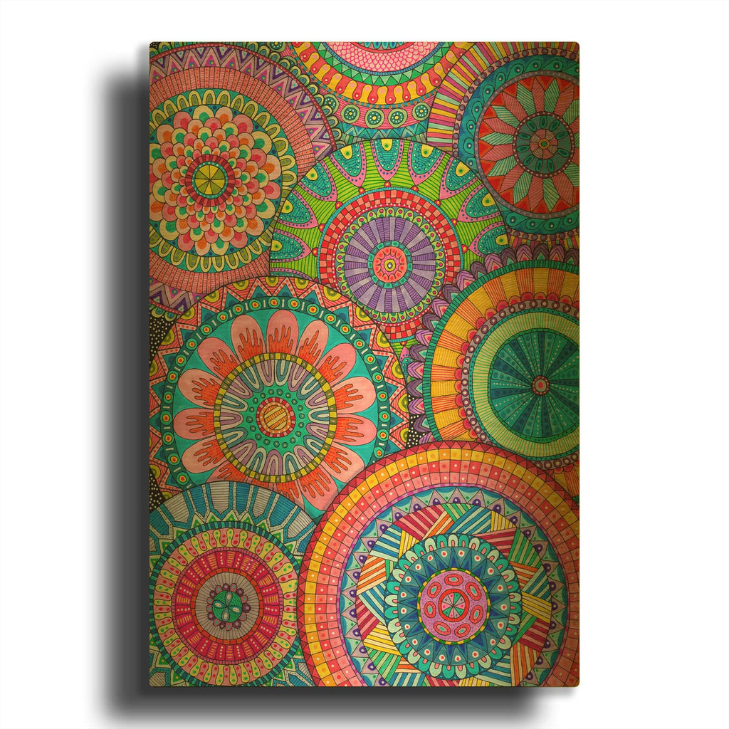 'Circulars' By Hello Angel Gold Metal Wall Art