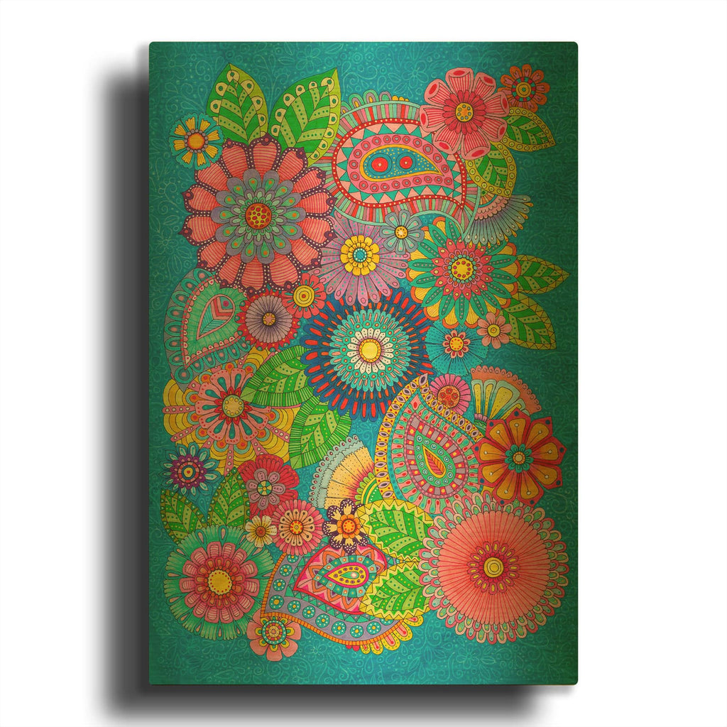 'Big Beautiful Blooms' By Hello Angel Gold Metal Wall Art