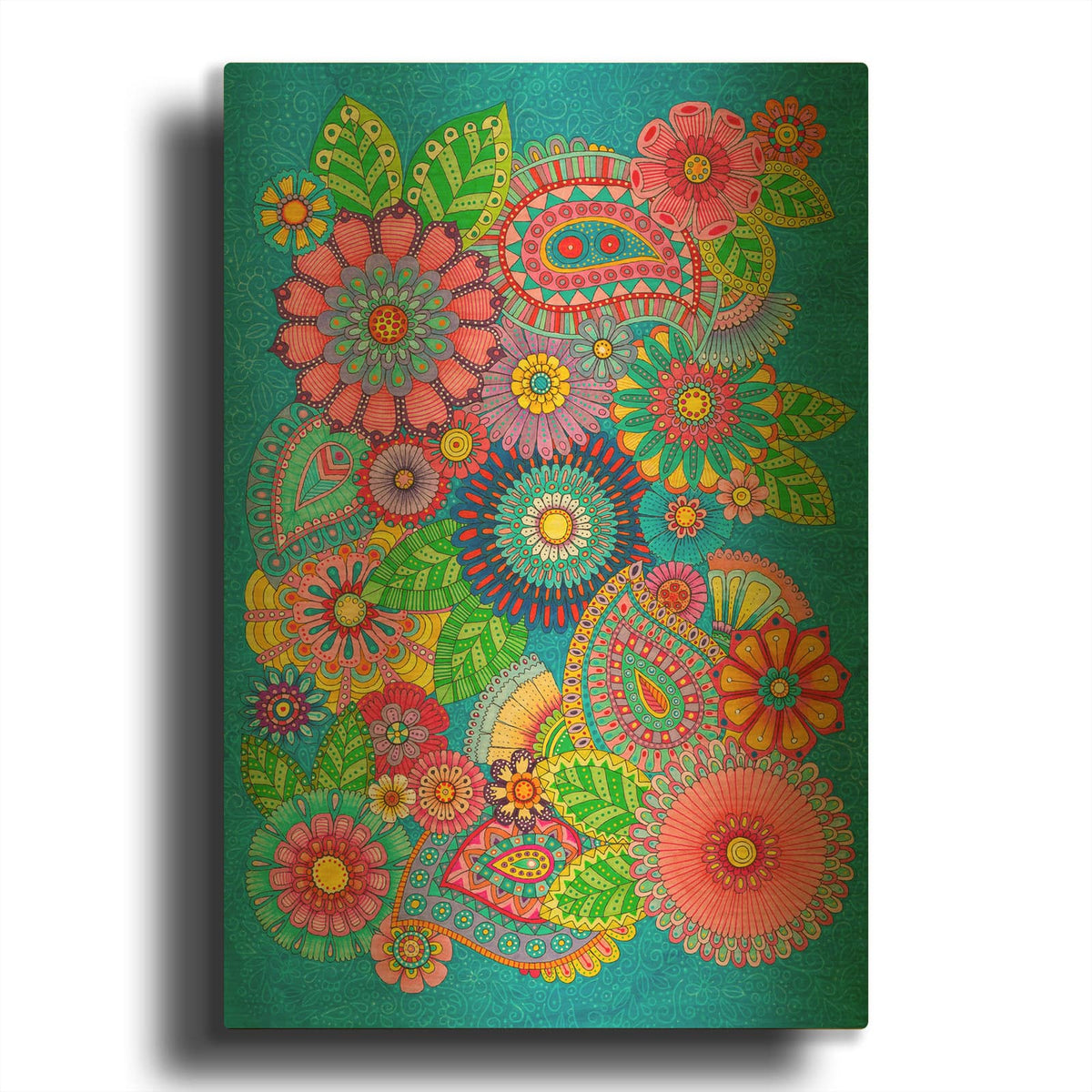 'Big Beautiful Blooms' By Hello Angel Gold Metal Wall Art