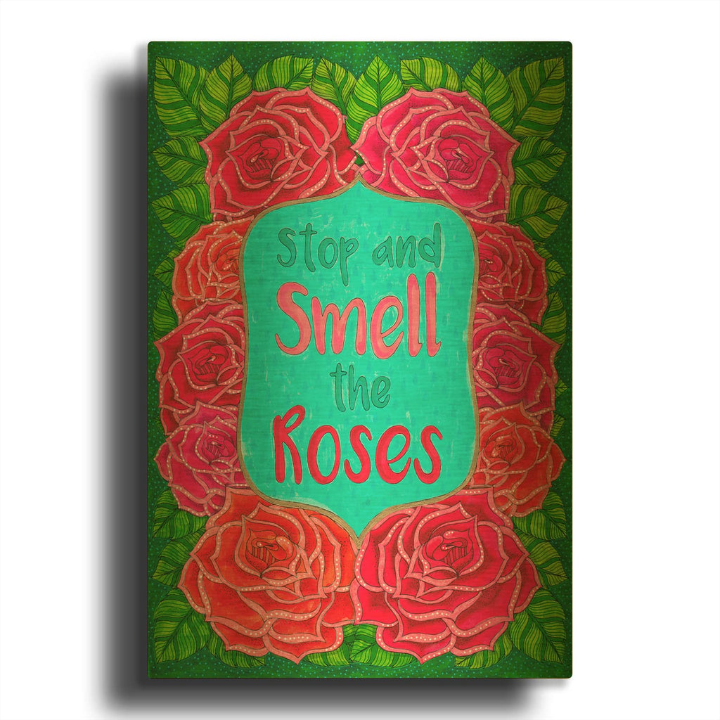 'Big Beautiful Blossoms 24' By Hello Angel Gold Metal Wall Art