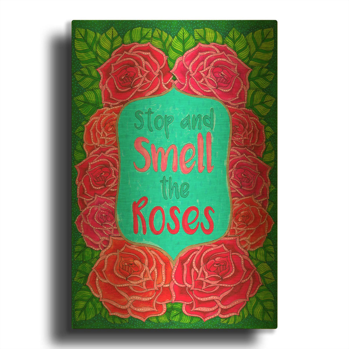 'Big Beautiful Blossoms 24' By Hello Angel Gold Metal Wall Art