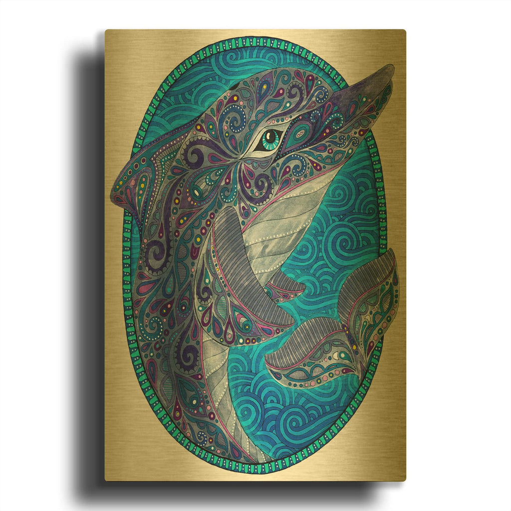 'Animals 5' By Hello Angel Gold Metal Wall Art