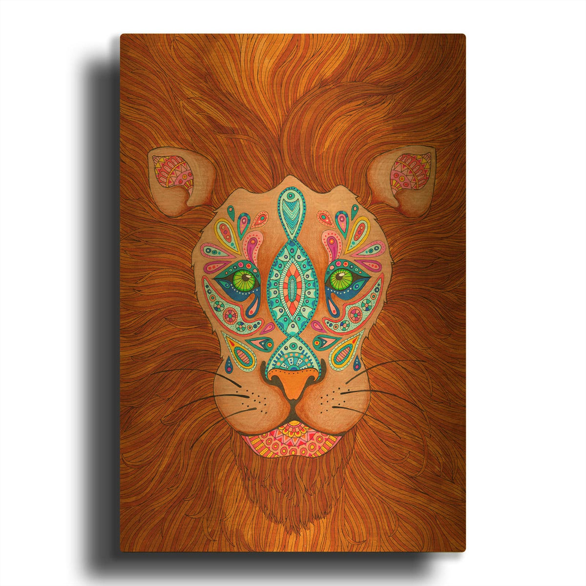 'Animals 7' By Hello Angel Gold Metal Wall Art