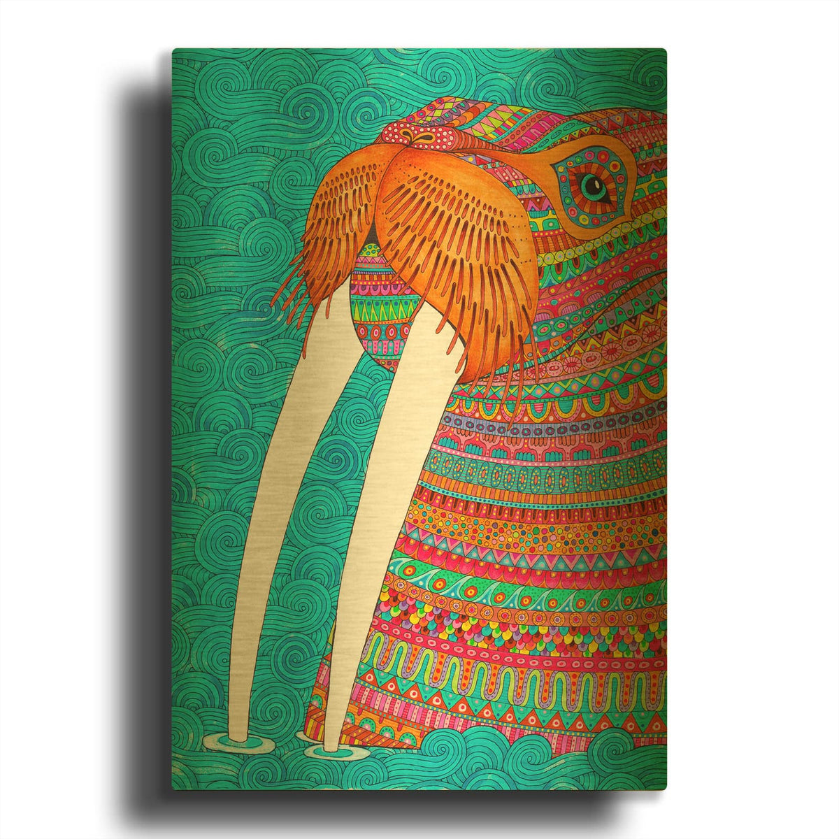 'Animals 21' By Hello Angel Gold Metal Wall Art