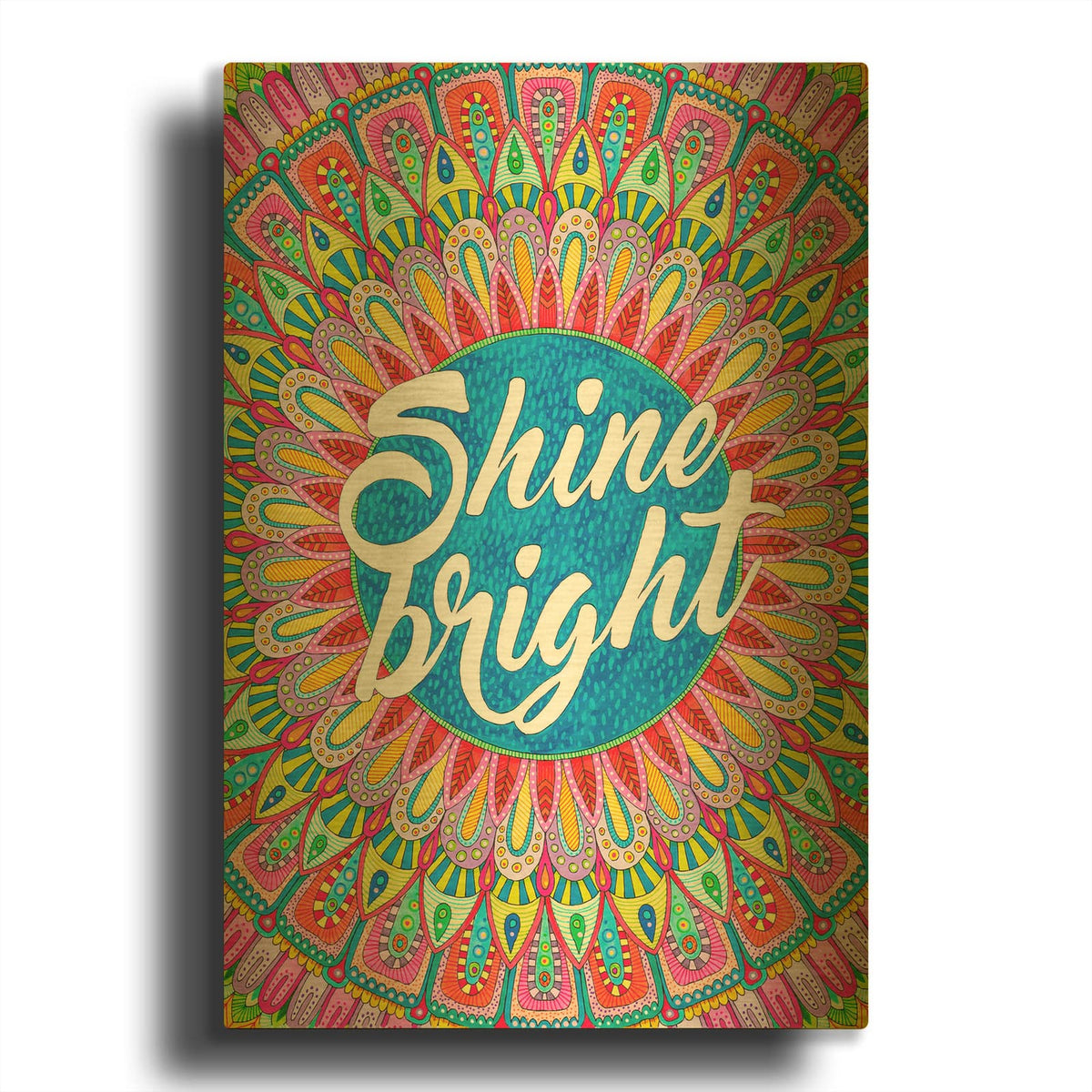 'Inspirational Quotes 10' By Hello Angel Gold Metal Wall Art