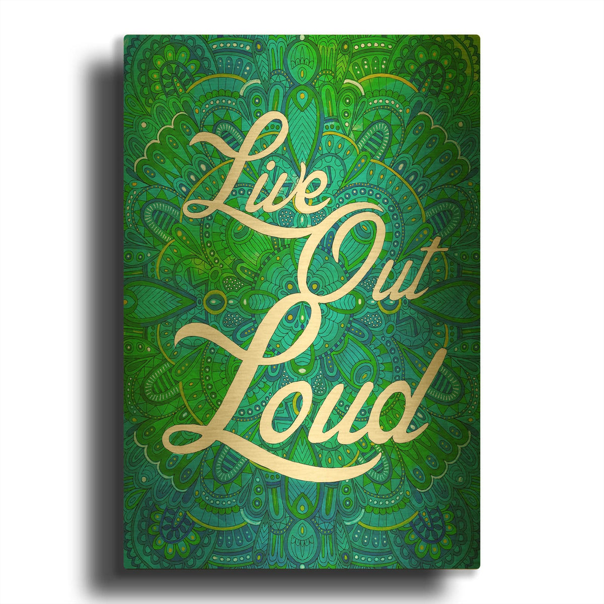 'Inspirational Quotes 13' By Hello Angel Gold Metal Wall Art