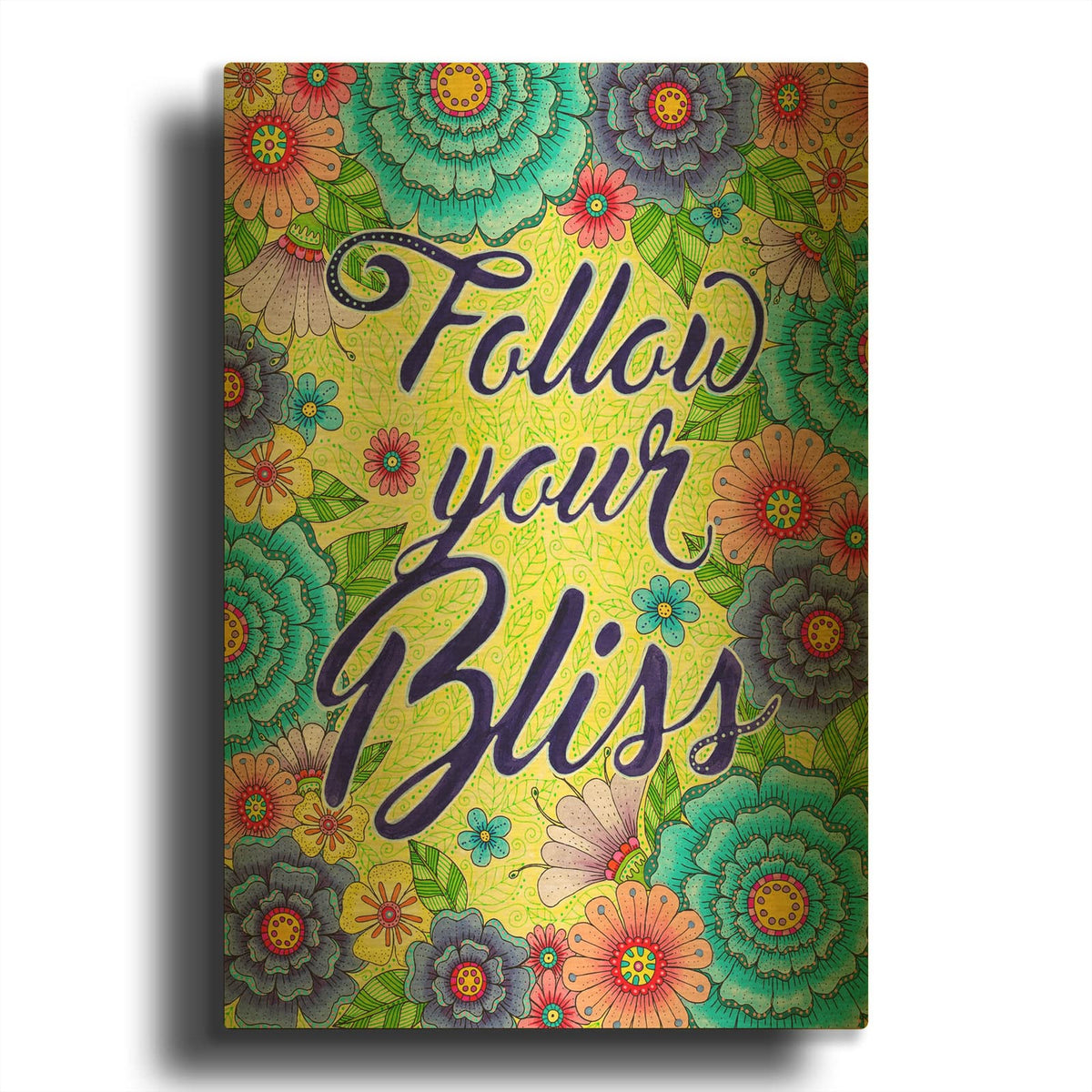 'Inspirational Quotes 15' By Hello Angel Gold Metal Wall Art
