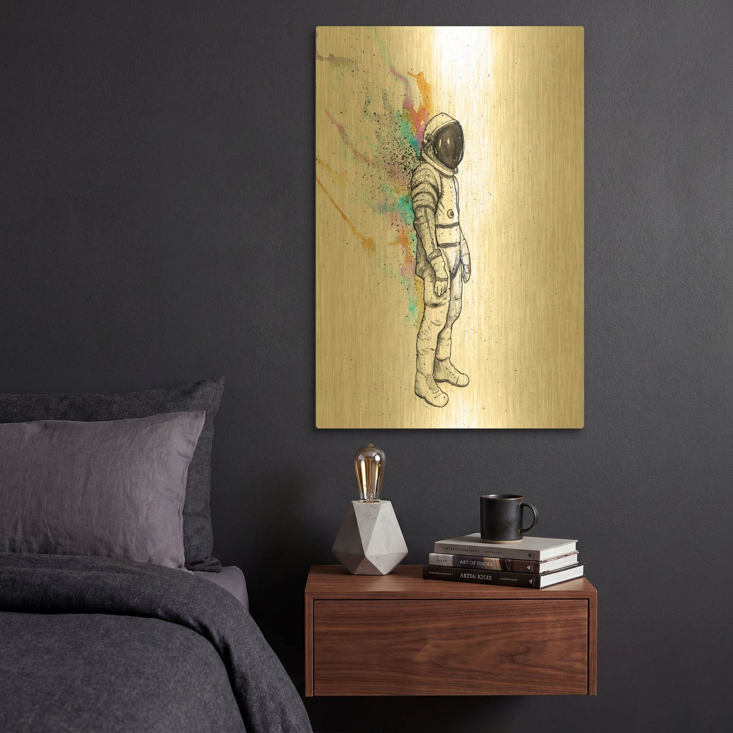 'Astronaut Heat' By Craig Snodgrass Gold Metal Wall Art