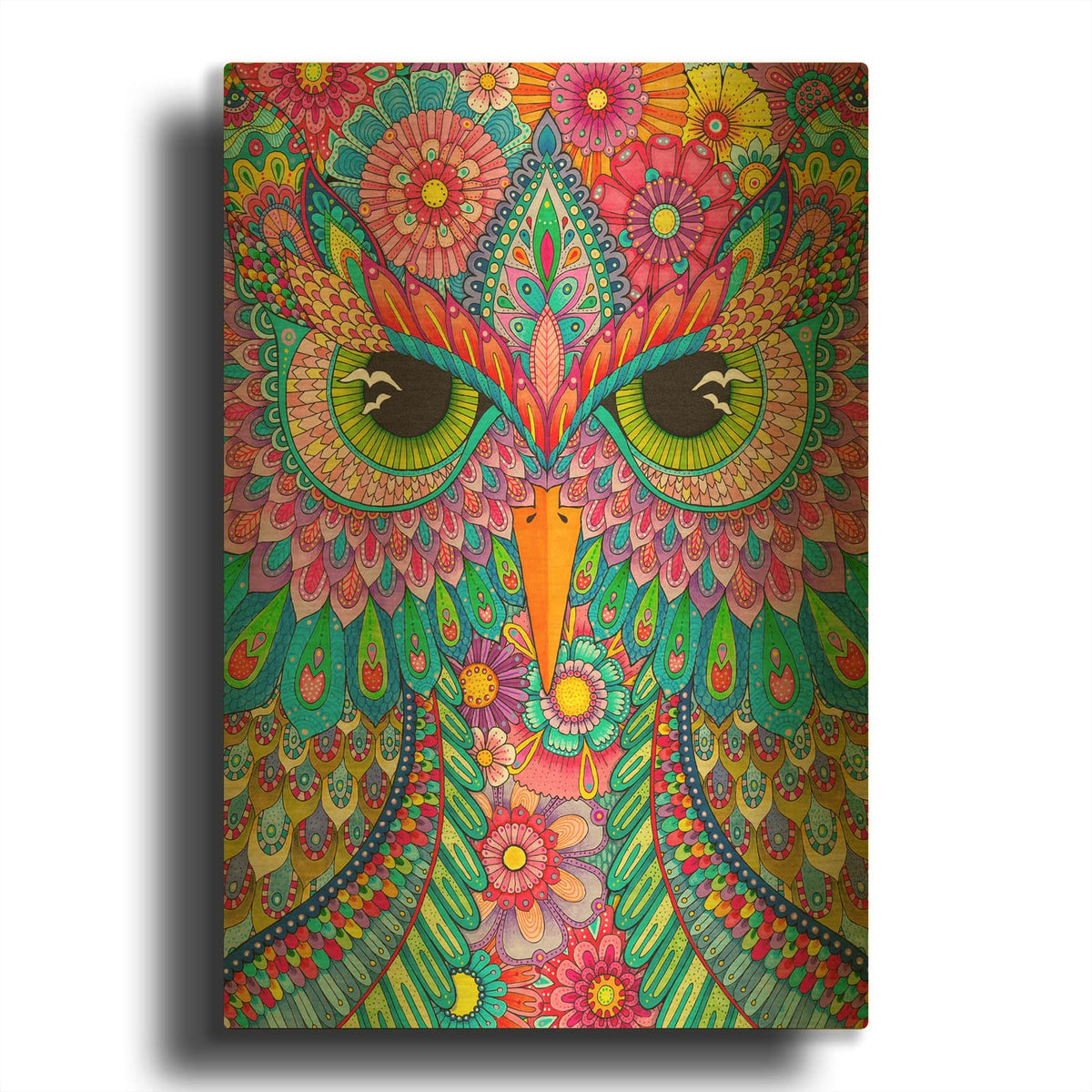 'Night Owls 3' By Hello Angel Gold Metal Wall Art