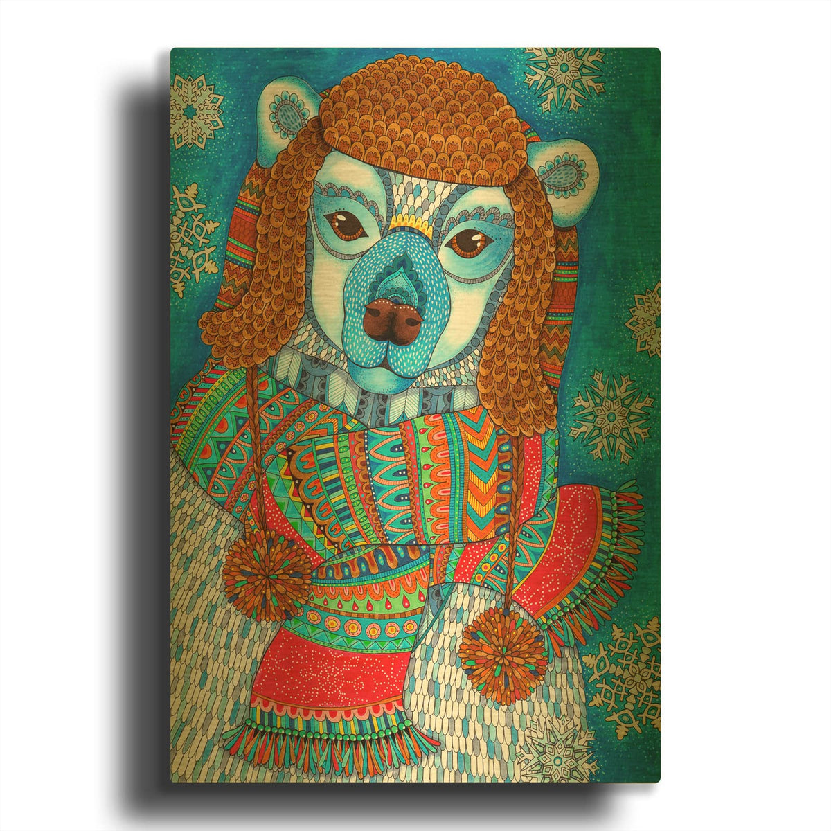'Winter Wonderland 1' By Hello Angel Gold Metal Wall Art