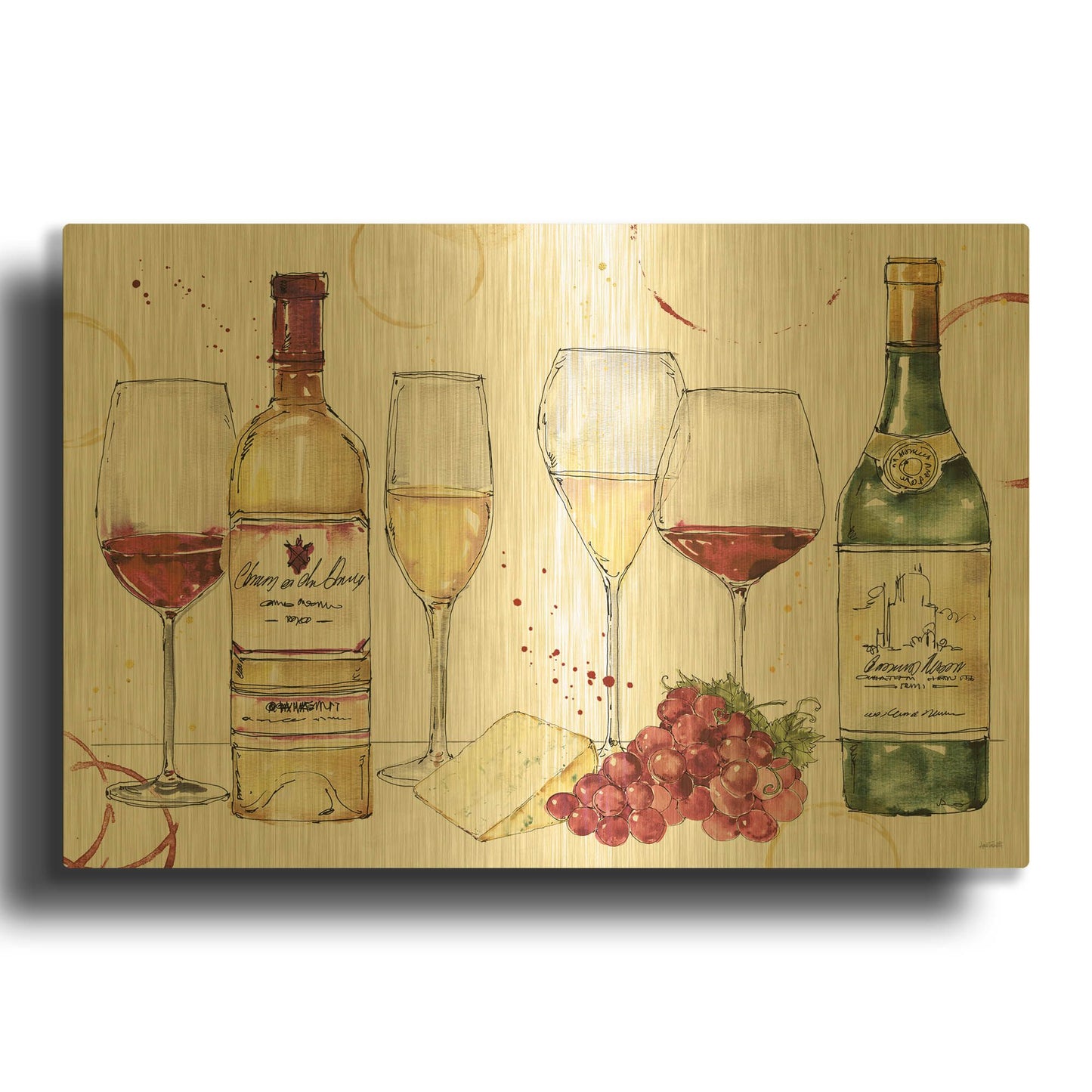 'Oaked and Aged I' By Anne Tavoletti Gold Metal Wall Art