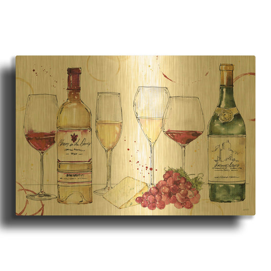 'Oaked and Aged I' By Anne Tavoletti Gold Metal Wall Art