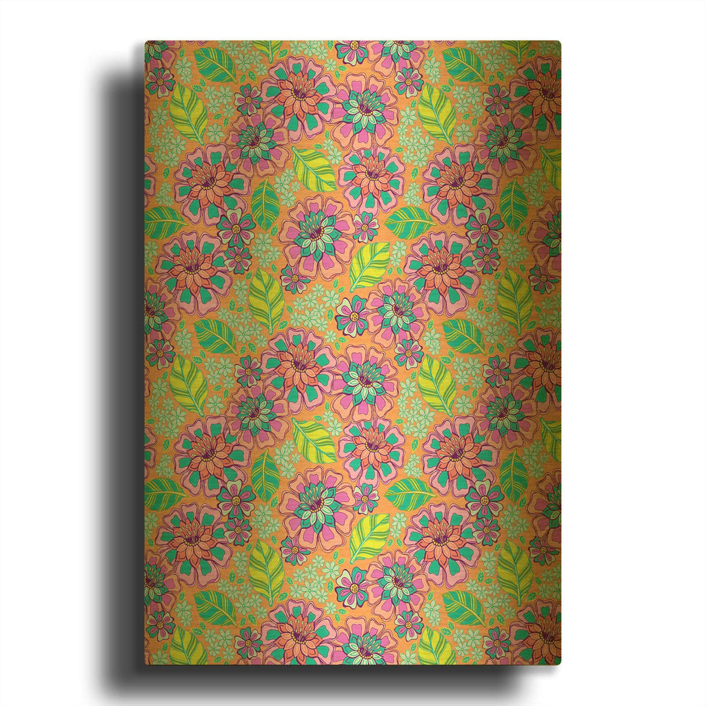 'Floral Peach Sorbet' By Hello Angel Gold Metal Wall Art