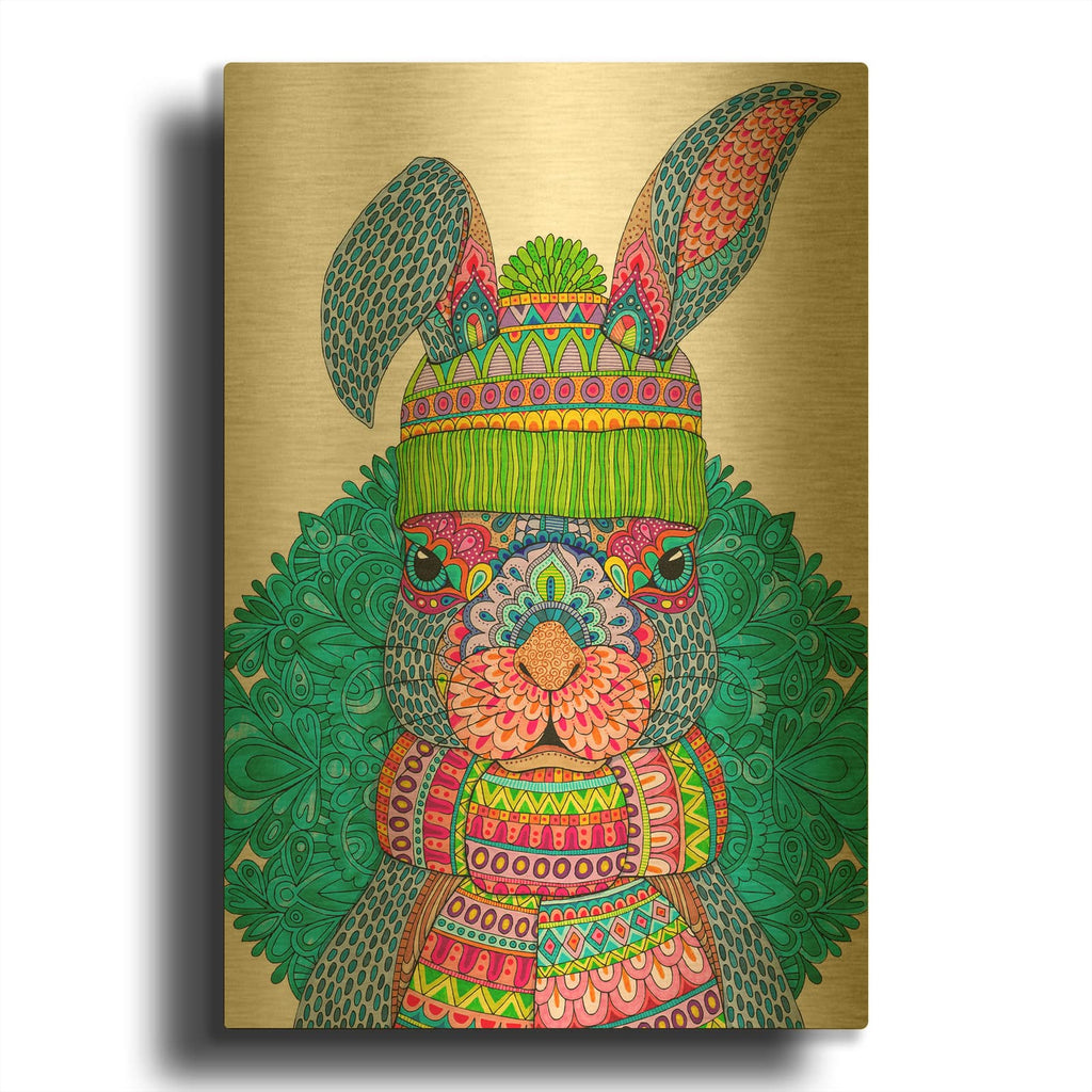 'Winter Wonderland 23' By Hello Angel Gold Metal Wall Art