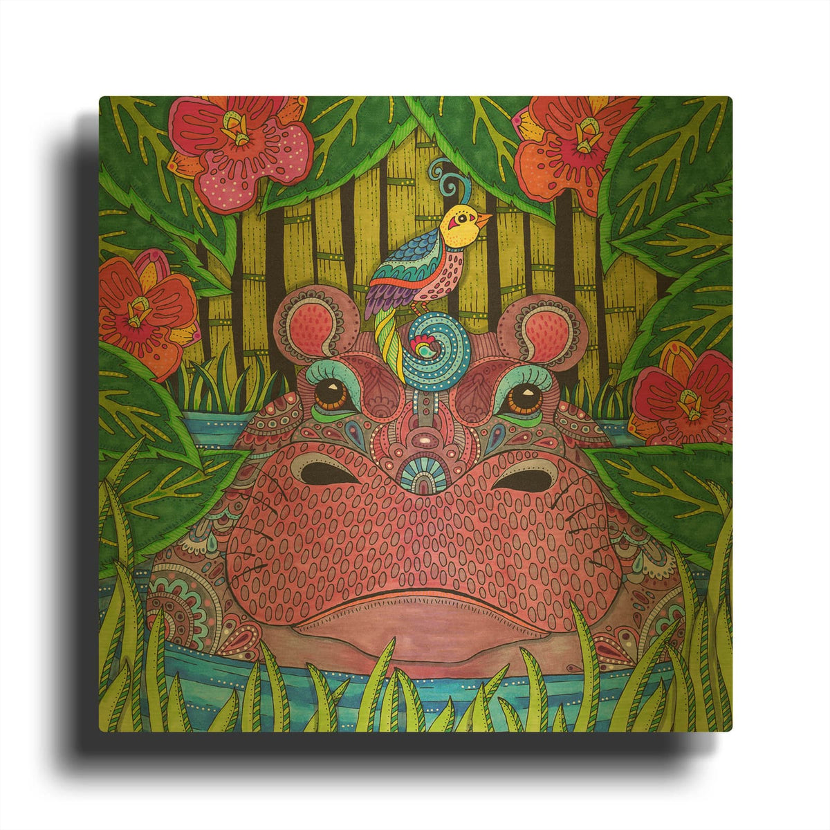 'Jungle Safari 1' By Hello Angel Gold Metal Wall Art