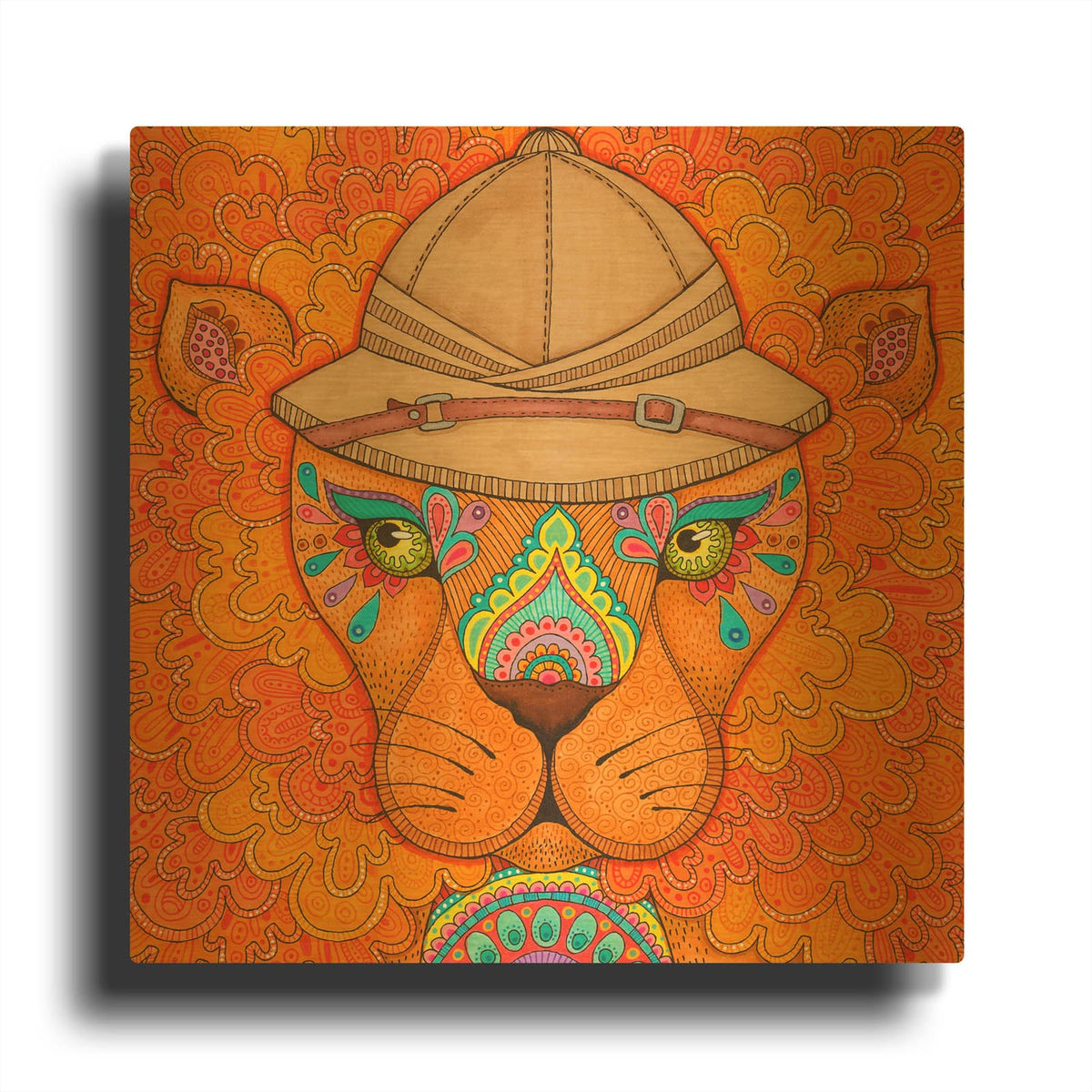 'Jungle Safari 2' By Hello Angel Gold Metal Wall Art