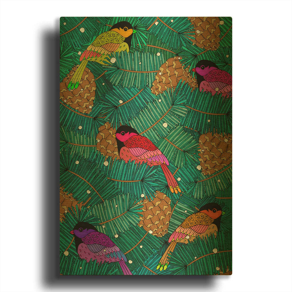 'Winter Wonderland 14' By Hello Angel Gold Metal Wall Art